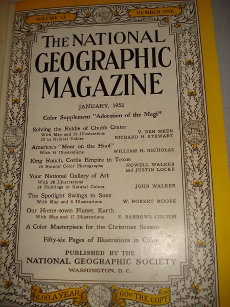 The National Geographie Magazine 1952 nummer 1