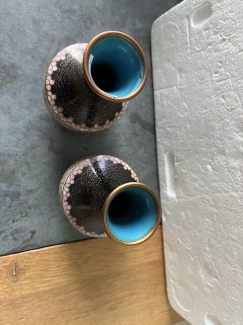 Cloisonne vaasjes set a 2 CLV03