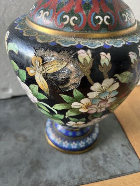 Cloisonne vazen CLV12 1 x deuk