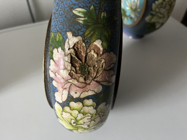 Cloisonne vazen set a 2 CLV0013 Smal