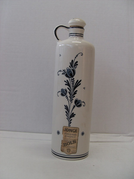 Drankfles Delftsblauw Mooi geschilderd met molen