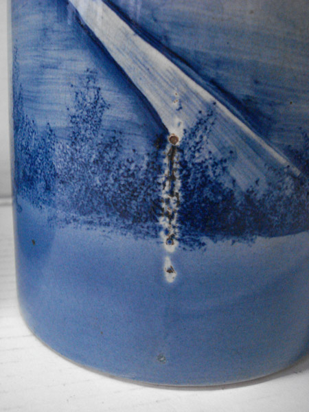 2 vazen blauw boerderij decor