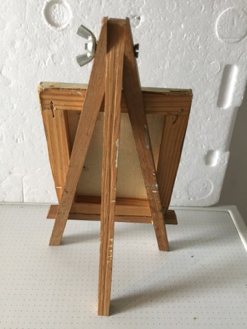 Mini schilderij op standaard bootjes